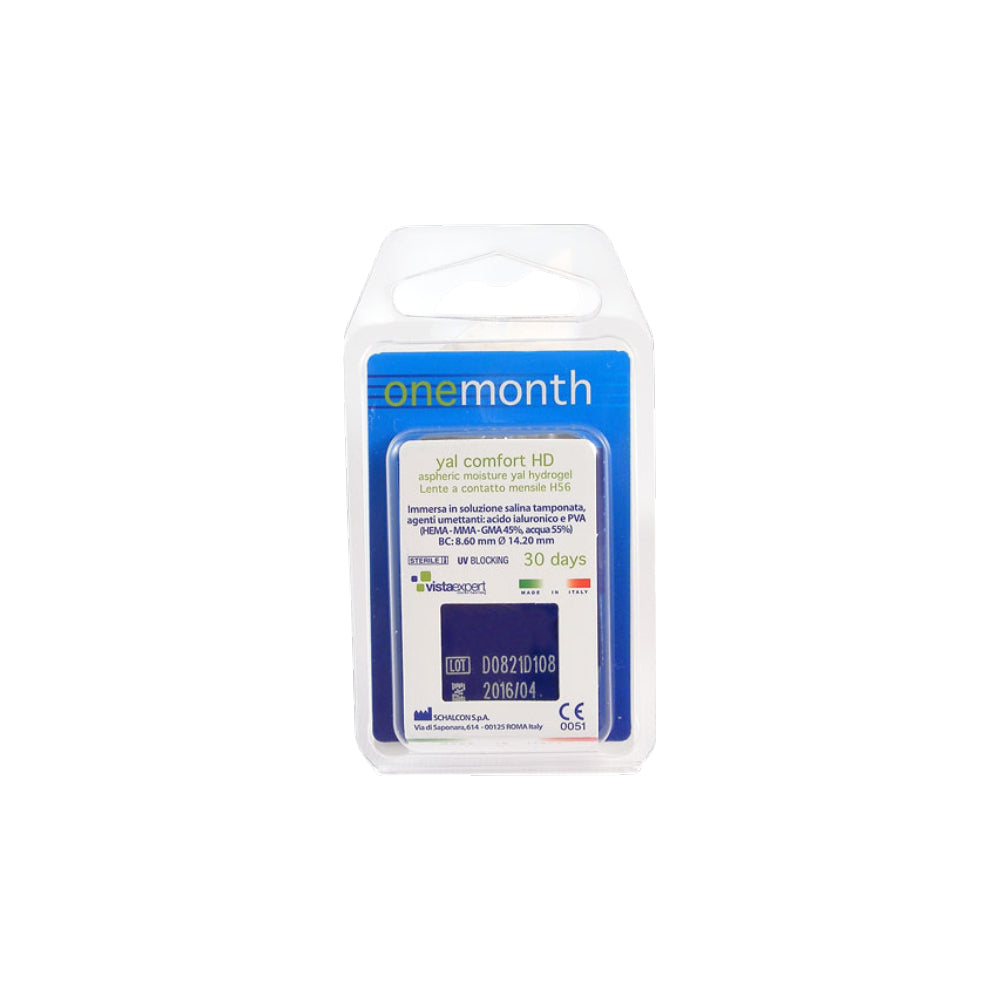 ONE MONTH YAL COMFORT HD ASPHERIC MOISTURE YAL HYDROGEL Confezione 1 Pezzo Lenti mensili VistaExpert 1